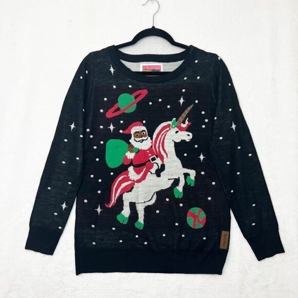 Tipsy Elves Womens Santa Unicorn Ugly Christmas Sweater  S  NWOT Festive Holiday - Picture 10 of 10